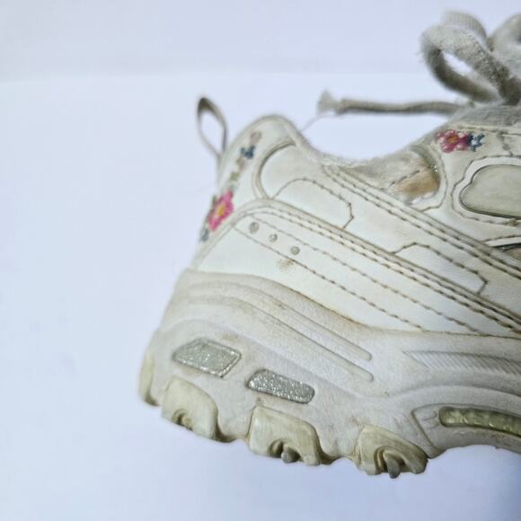 Sketchers D'lites Platform Sneakers Play Condition size 11 Floral Embroidered - Picture 10 of 15